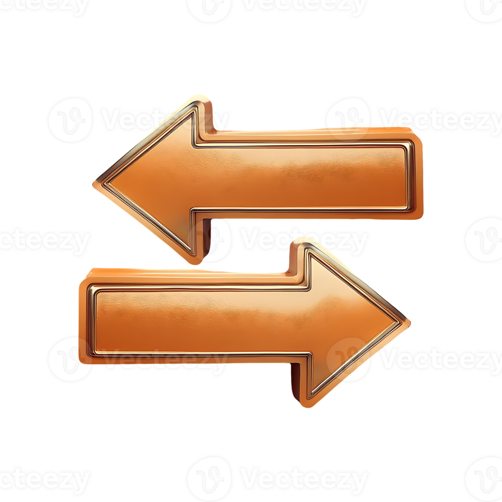 Left Right Directional Arrow Web Icon Symbol isolated on transparent background png