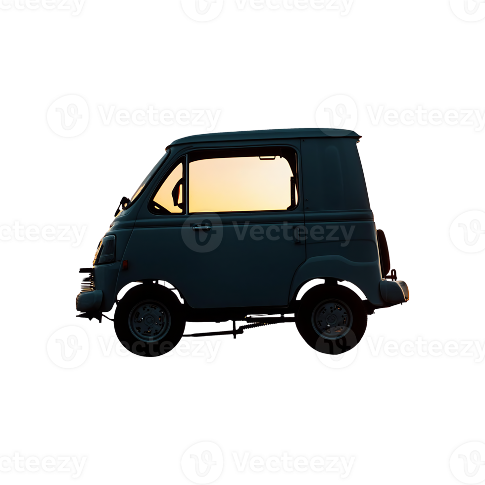 Mini Truck Silhouette Symbol isolated on transparent background png