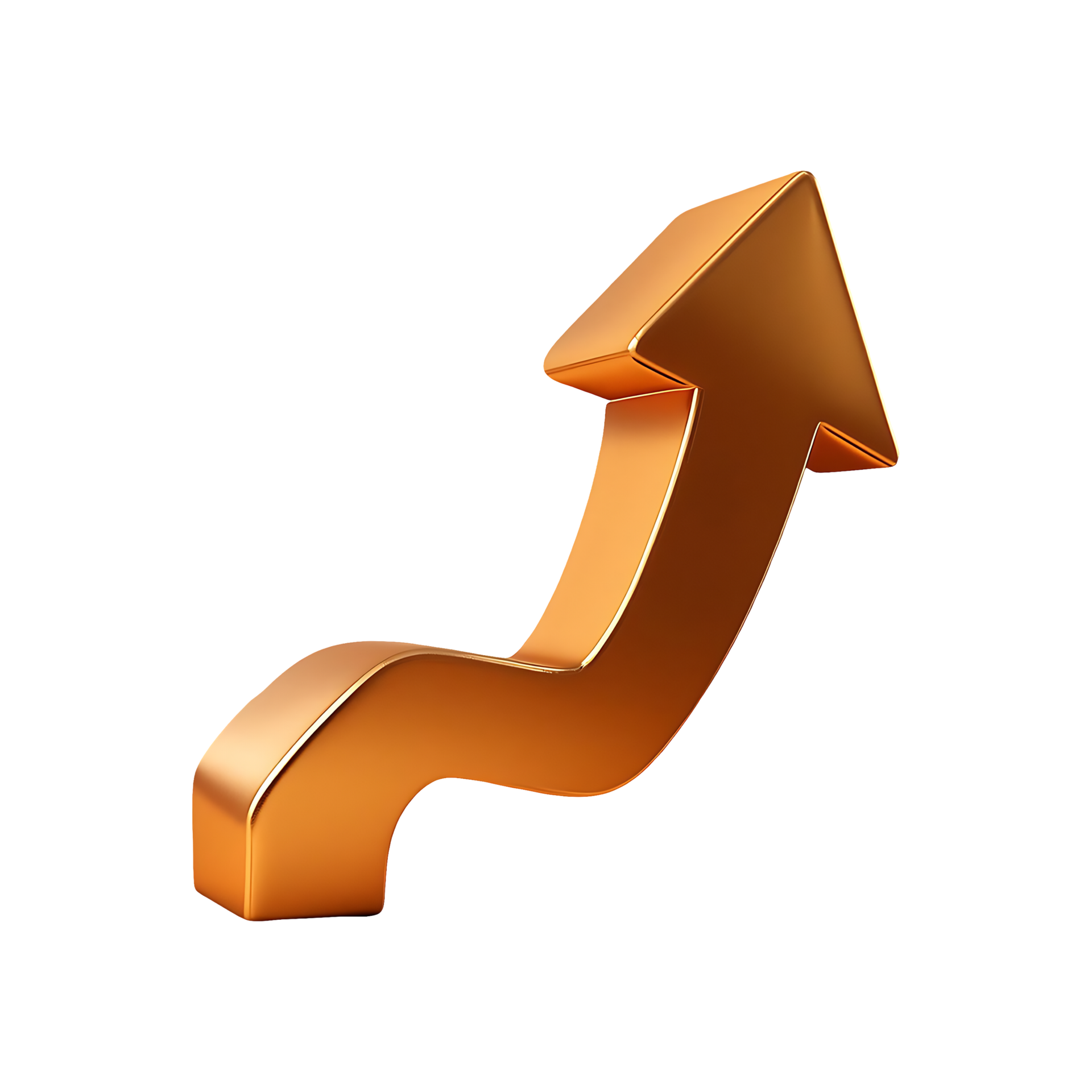 Profit Arrow Up Stock Growth Icon Symbol isolated on transparent