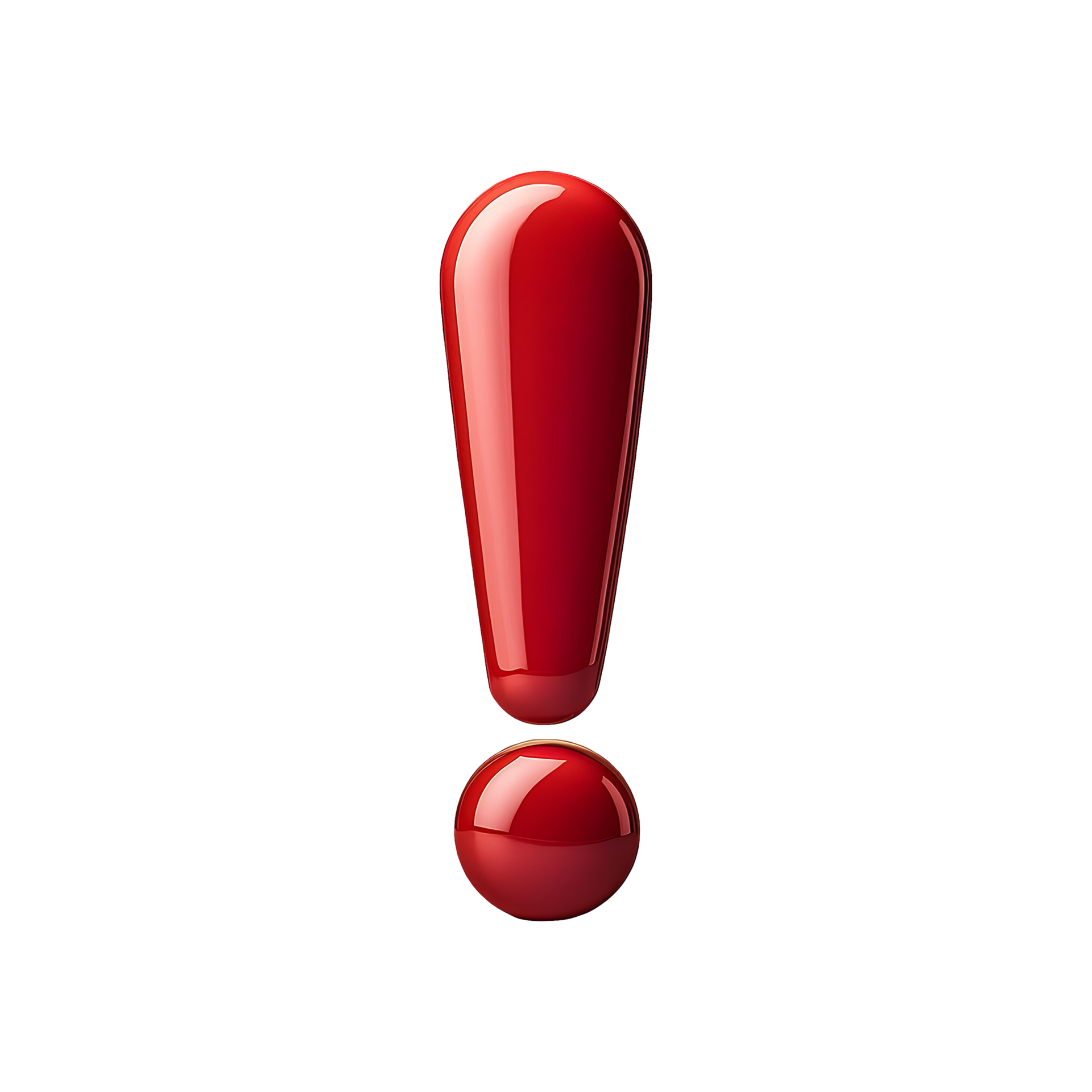 Red Exclamation Mark Symbol isolated on transparent background 46824414 PNG