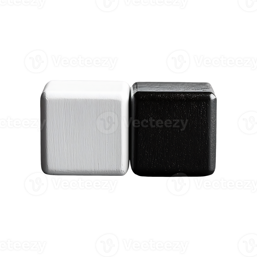ensemble de noir et blanc cubes symbole isolé sur transparent Contexte png