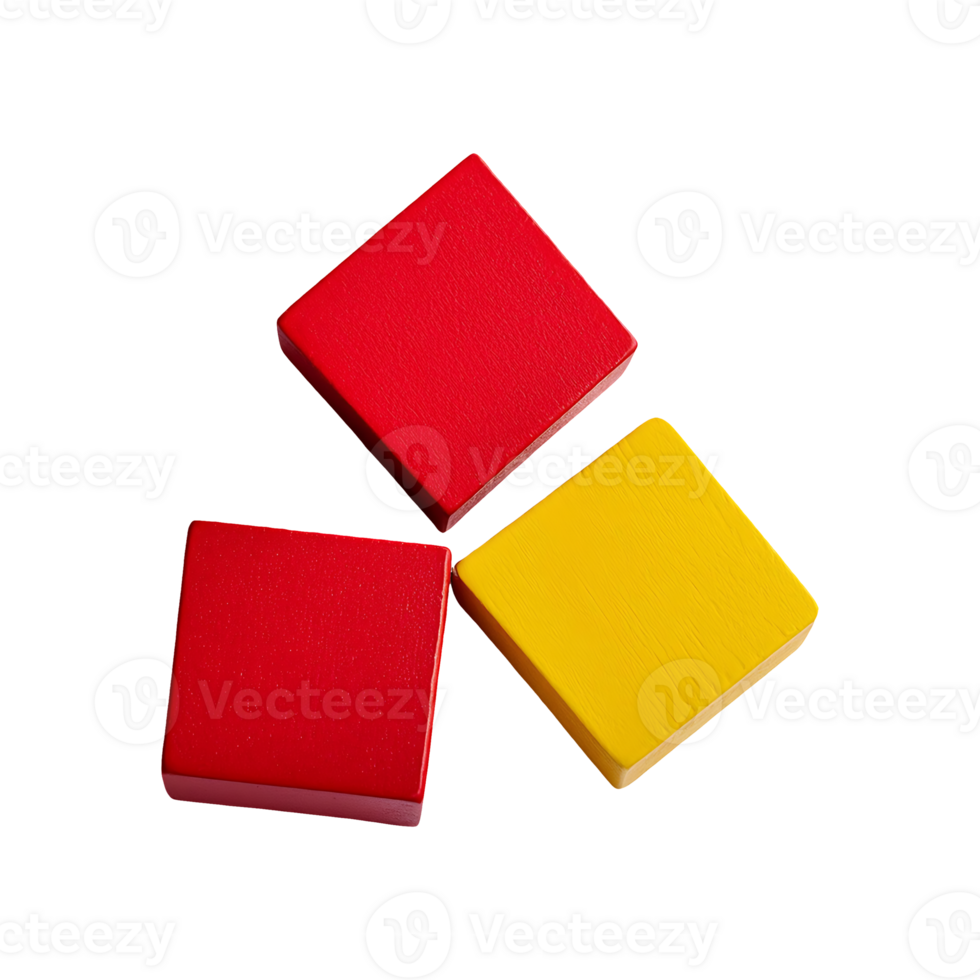 Set Of Red And Yellow Cubes Symbol isolated on transparent background png