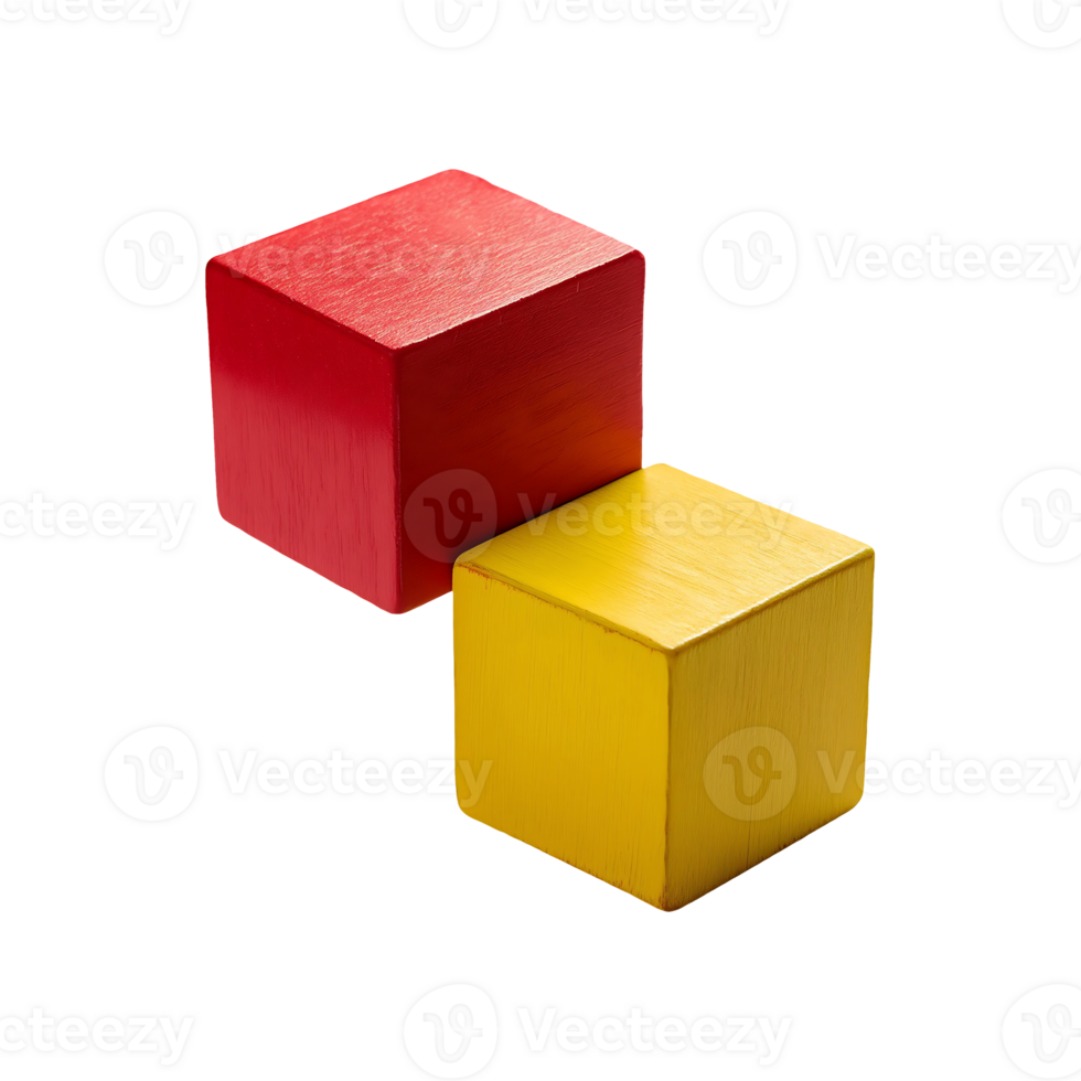 Set Of Red And Yellow Cubes Symbol isolated on transparent background png