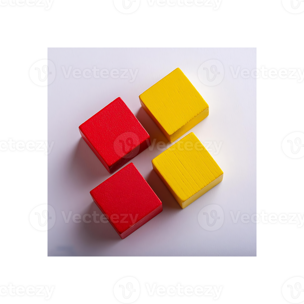 Set Of Red And Yellow Cubes Symbol isolated on transparent background png