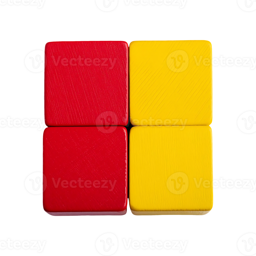 Set Of Red And Yellow Cubes Symbol isolated on transparent background png