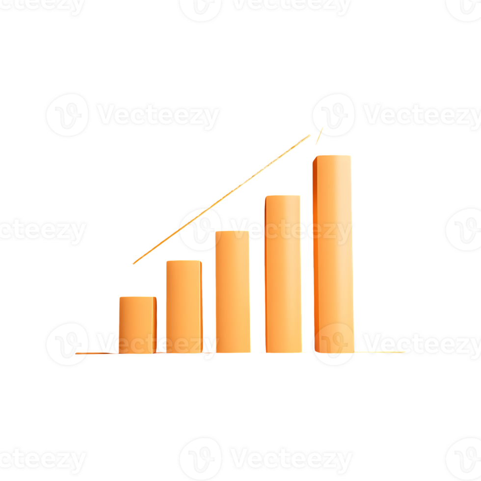 Success Bar Chart Symbol isolated on transparent background png