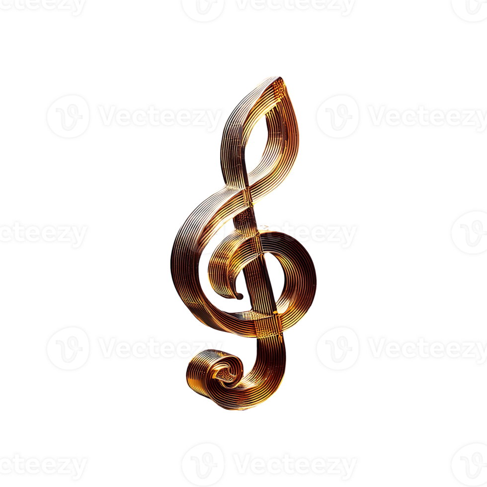 Treble Clef G Symbol isolated on transparent background png