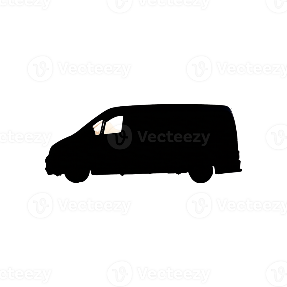 Van Silhouette Symbol isolated on transparent background png