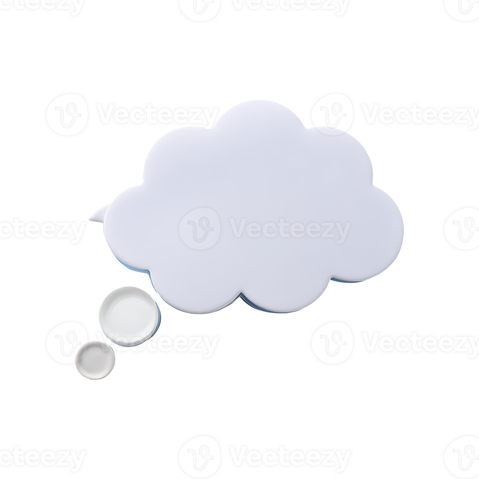 White Thought Bubble Symbol isolated on transparent background png