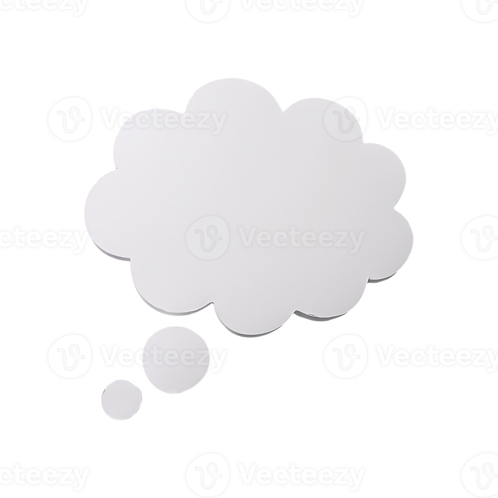 White Thought Bubble Symbol isolated on transparent background png