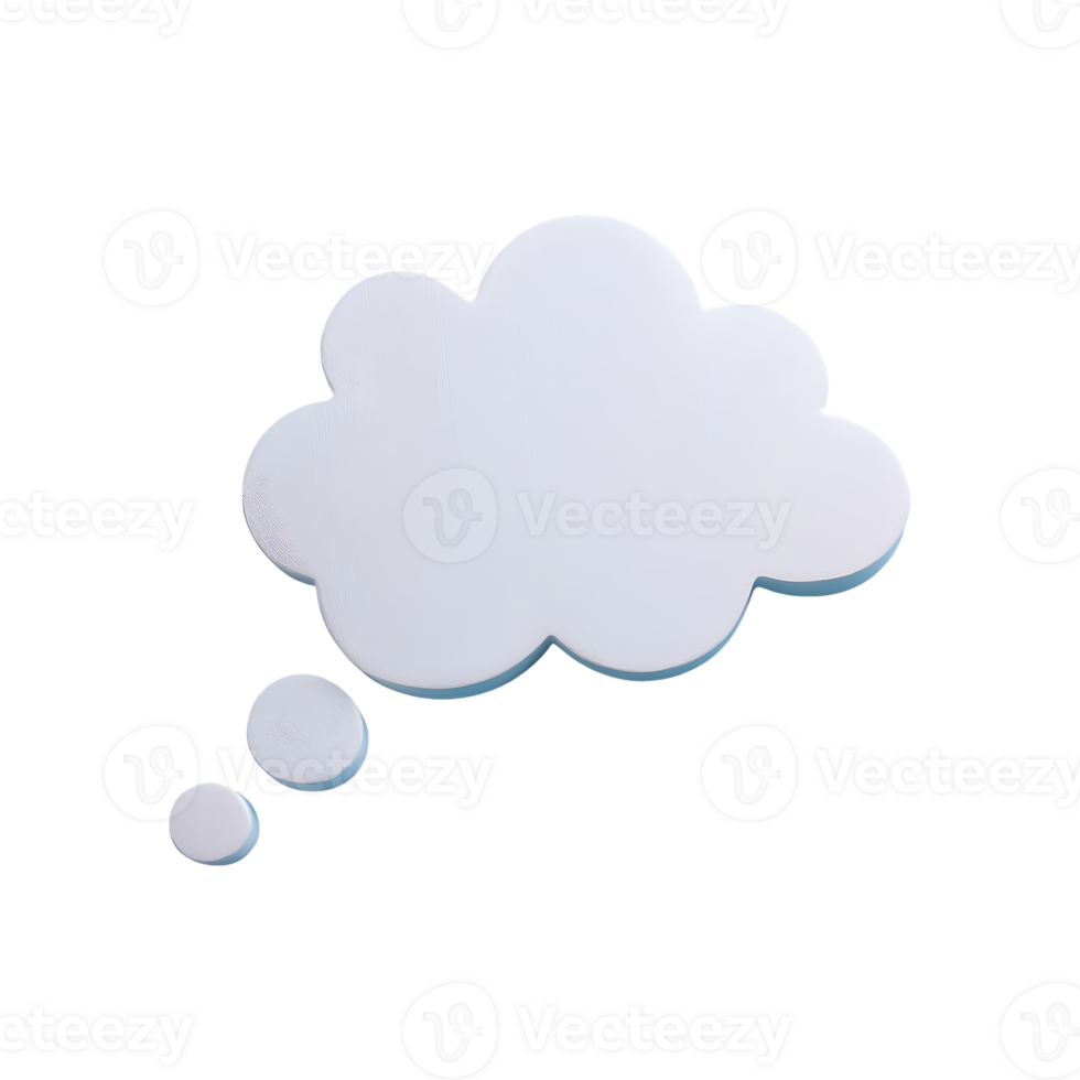 White Thought Bubble Symbol isolated on transparent background png