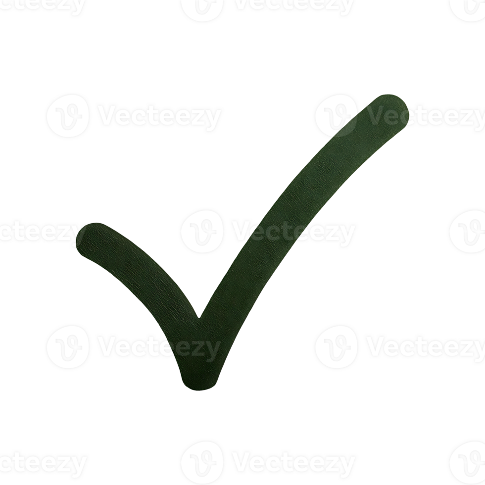 Yes Check Mark Icon Symbol isolated on transparent background png