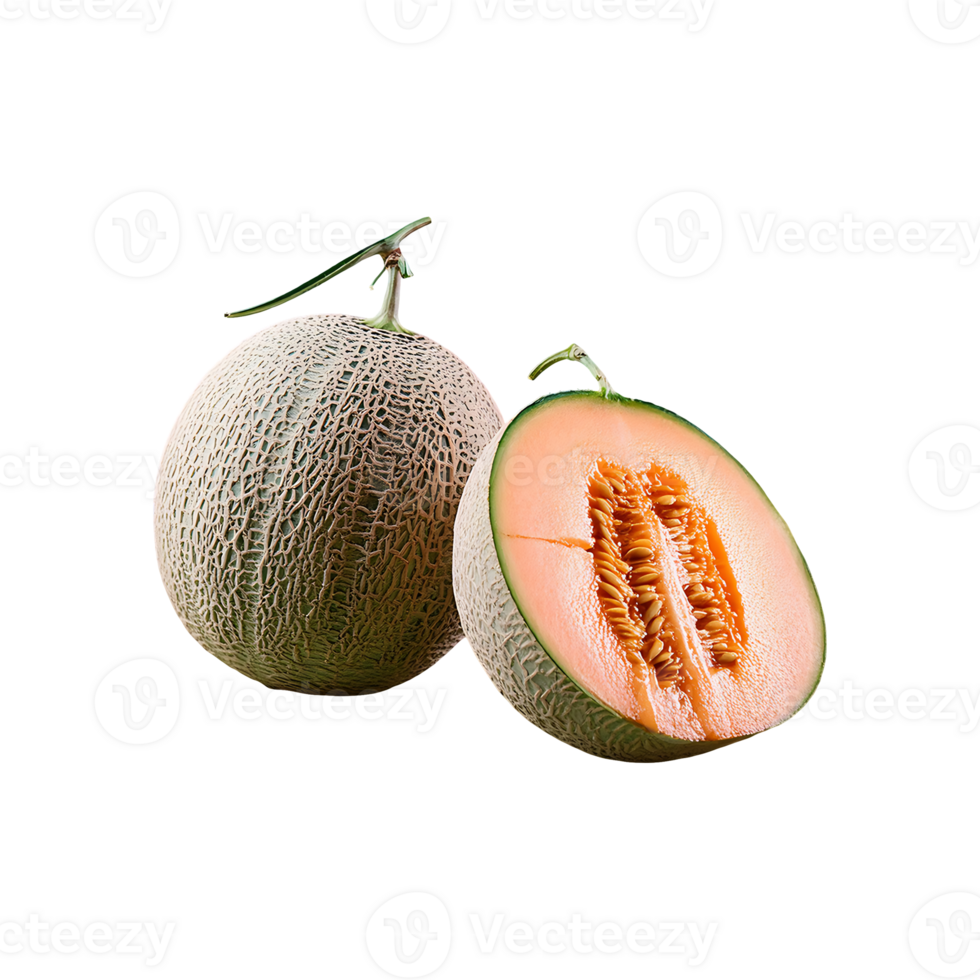 Cantaloupe isolated on transparent background png