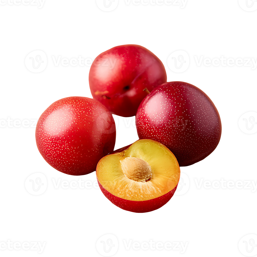 Greengage fruit isolated on transparent background png