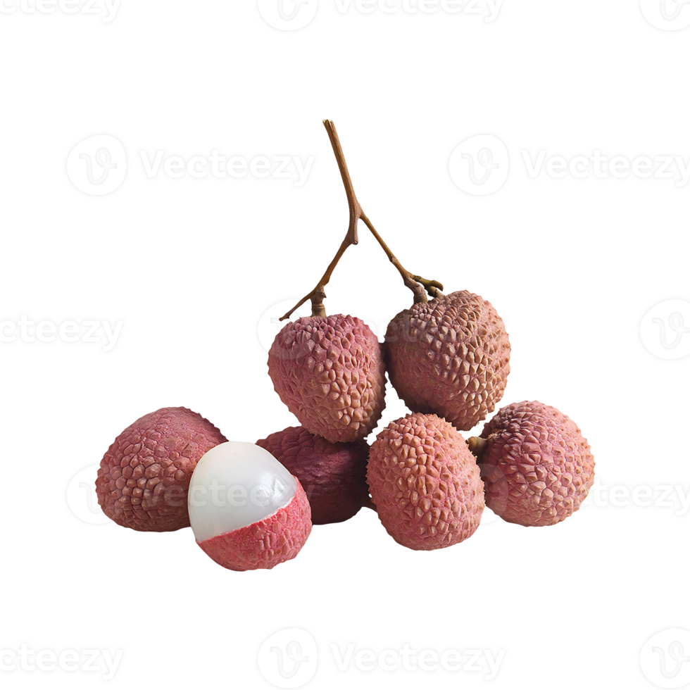 Lychee isolated on transparent background png