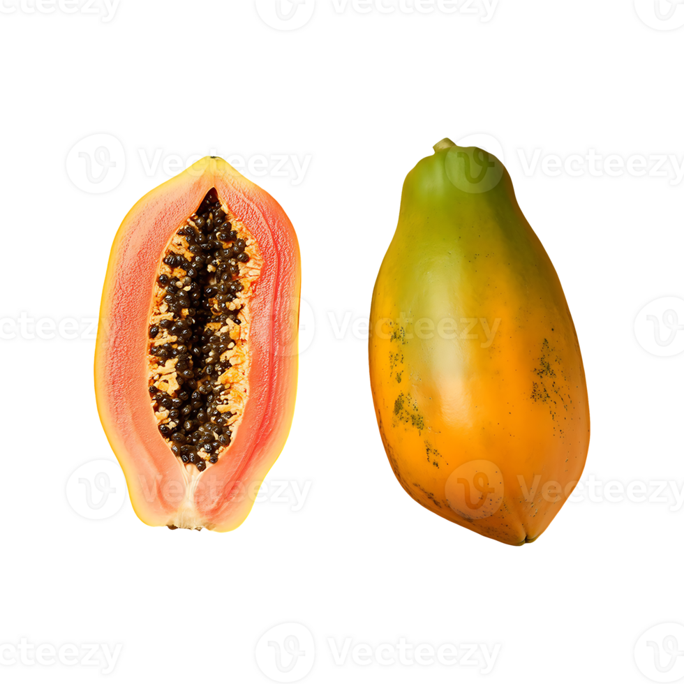 Papaya isolated on transparent background png
