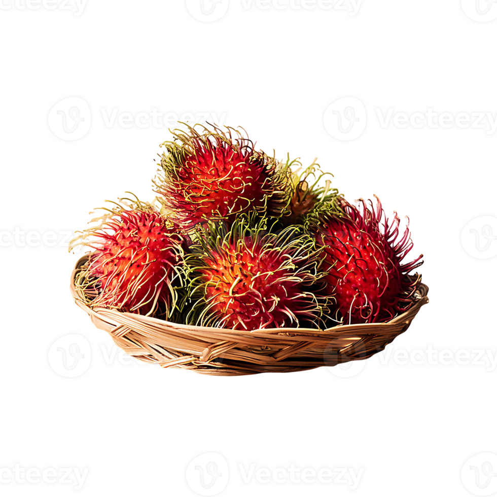 Rambutan isolated on transparent background png