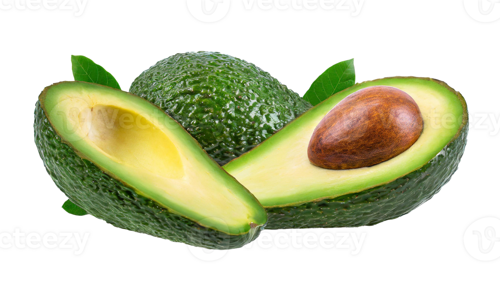 avocado isolated on transparent background. png