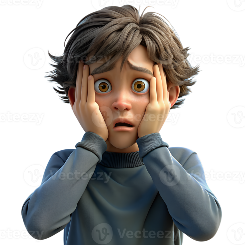 a young man Teenage age, dirty, untidy, upset, covers his ears with his hands png