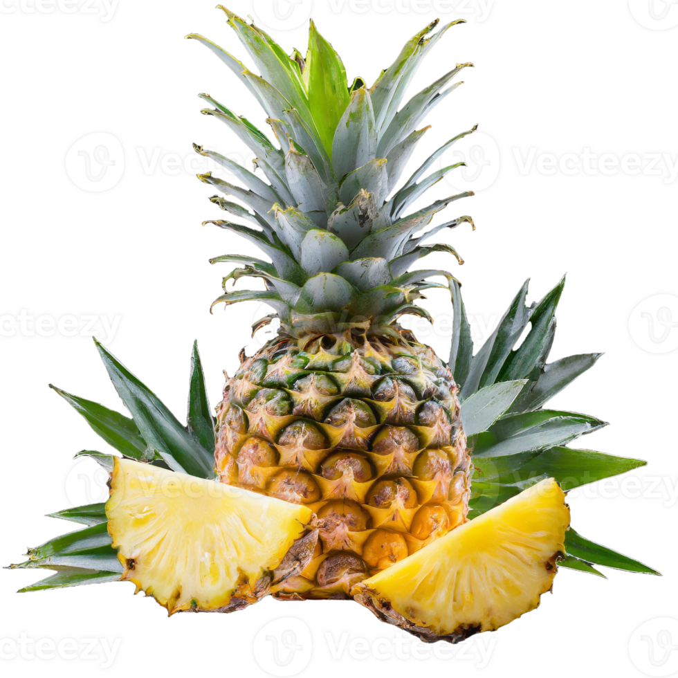 pineapple, ananas isolated on transparent background. png