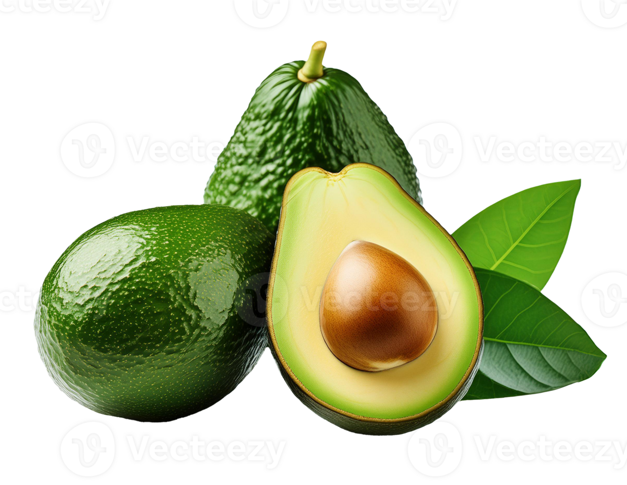 avocado isolated on transparent background. png