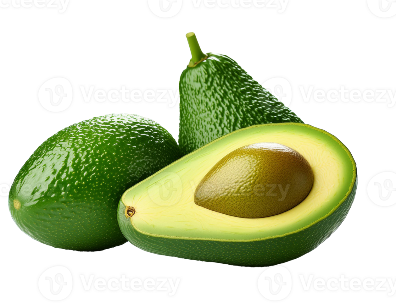 avocado isolated on transparent background. png