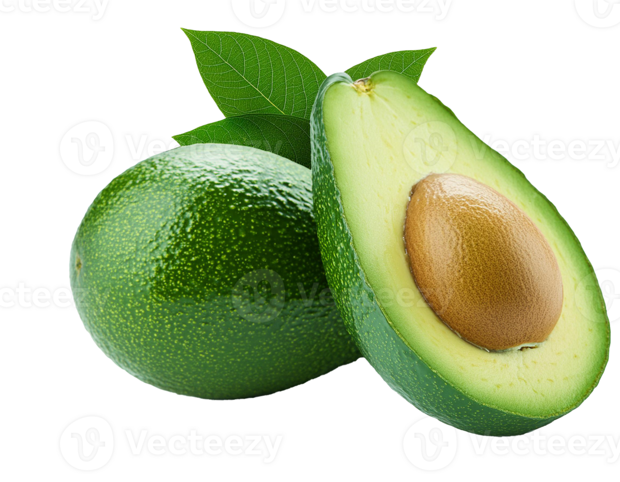 avocado isolated on transparent background. png
