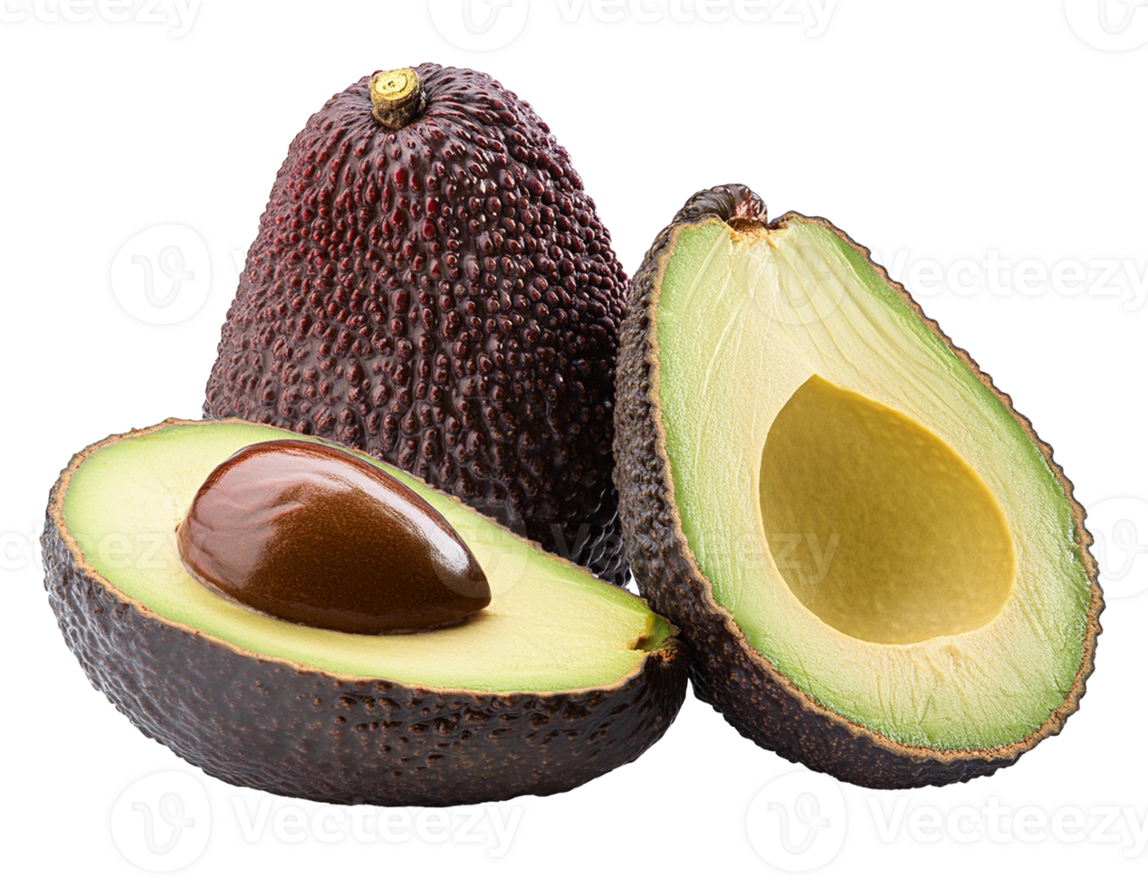 avocado isolated on transparent background. png