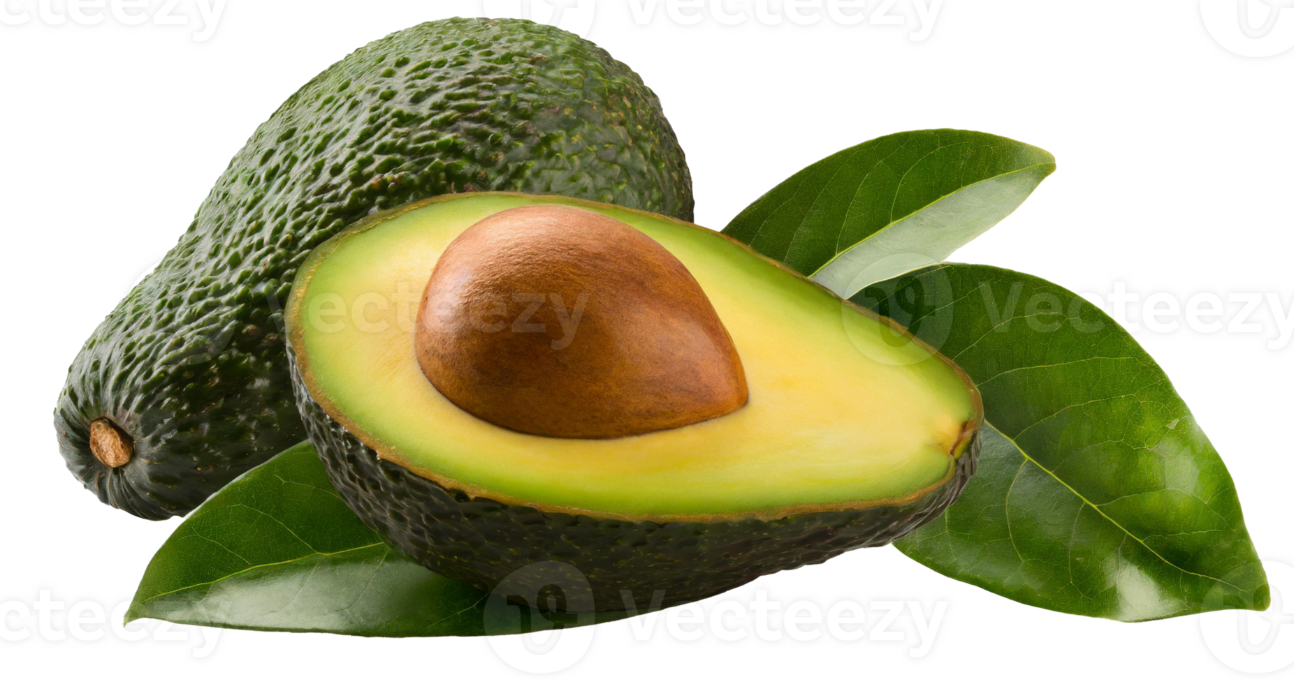 avocado isolated on transparent background. png
