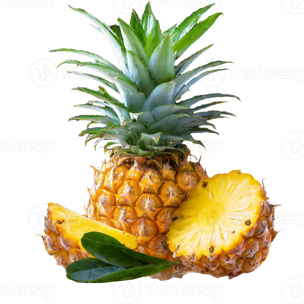 pineapple, ananas isolated on transparent background. png