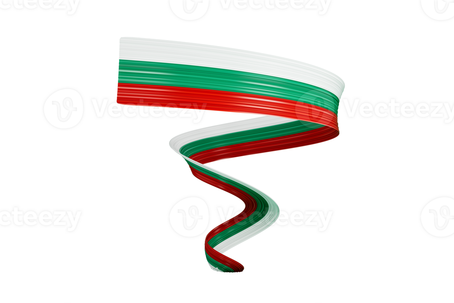 Bulgaria Happy Liberation Day 03 March. Waving flags. 3d illustration png