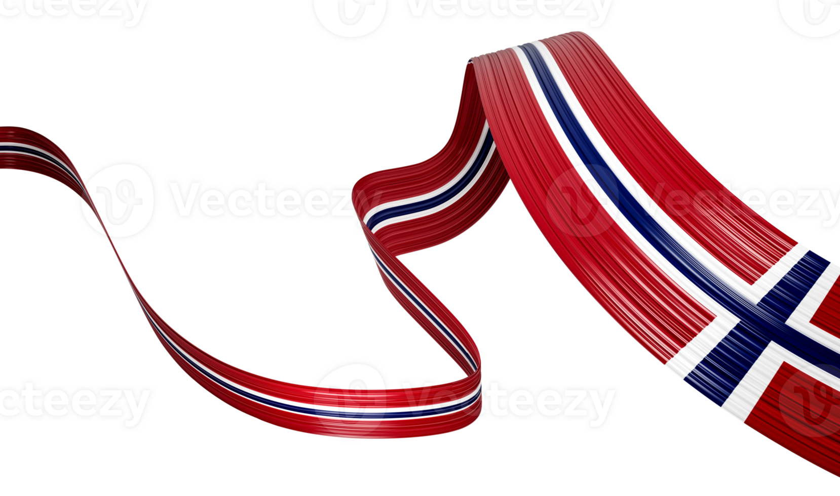 3d Flag Of Norway Country, 3d Waving Ribbon Flag, 3d illustration png