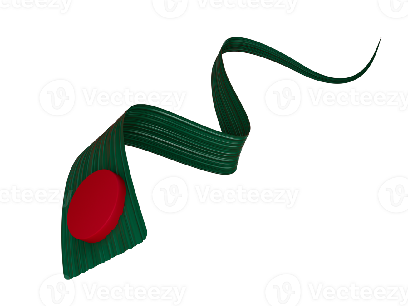 3d Flag Of Bangladesh Country Shiny Wavy 3d Flag Ribbon 3d illustration png