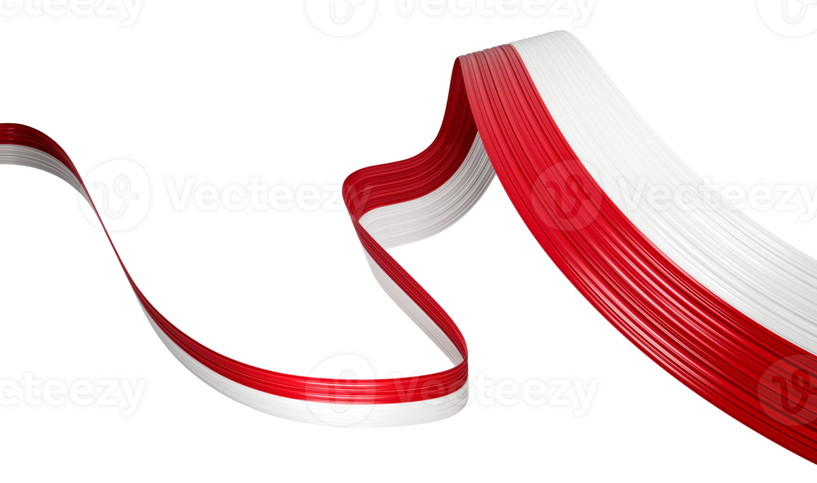 3d Flag Of Poland Country, 3d Wavy Shiny Poland Ribbon, 3d illustration png