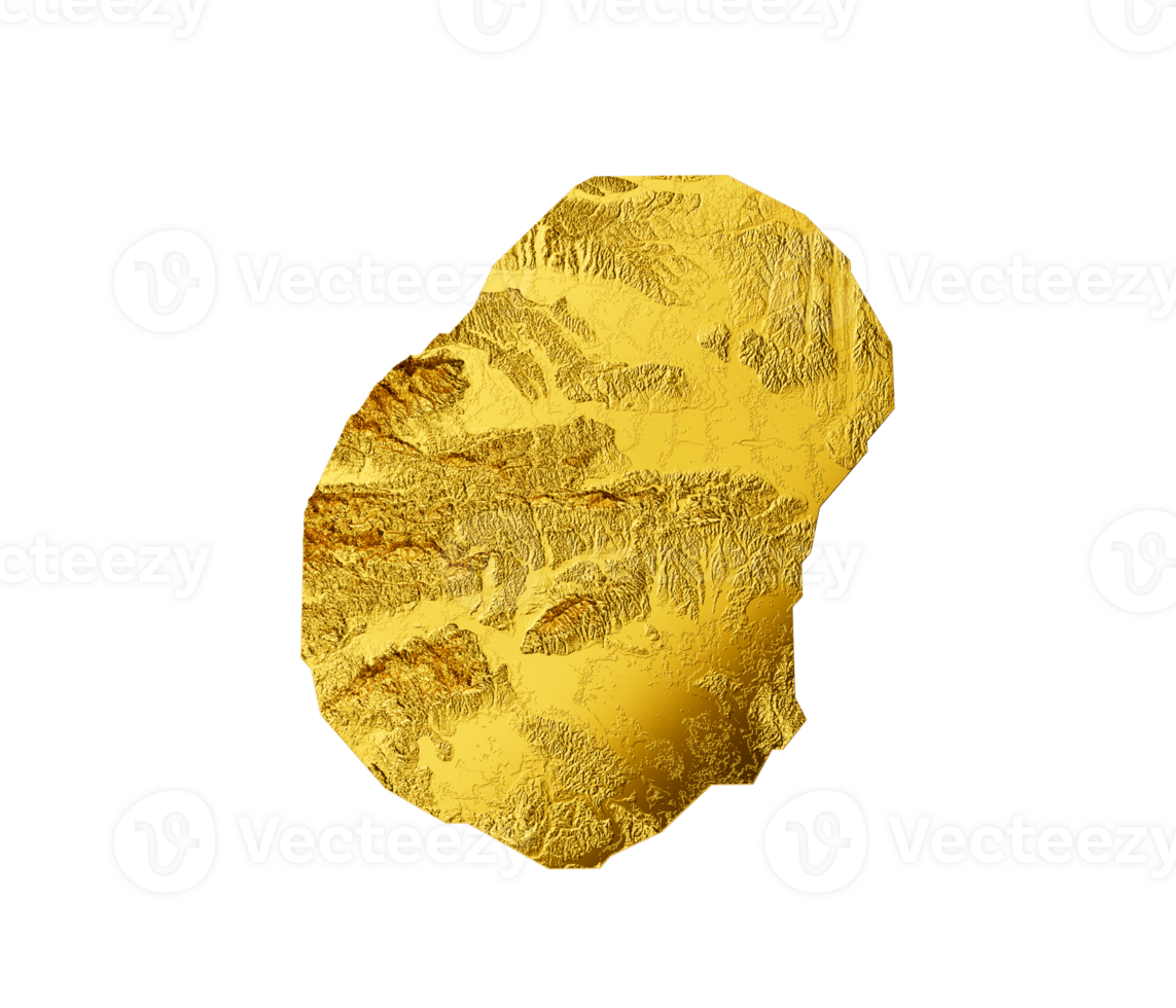 Nauru Map Golden metal Color Height map illustration png