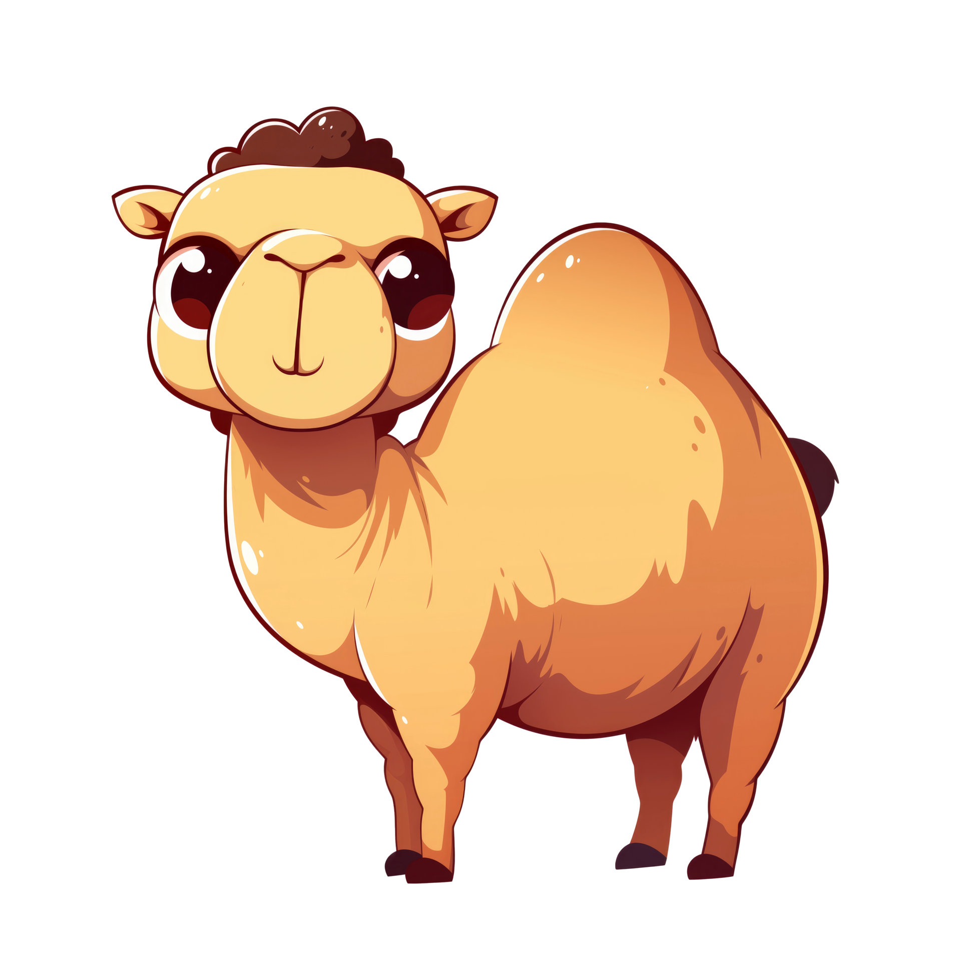 Cute camel cartoon character illustration 46825676 PNG