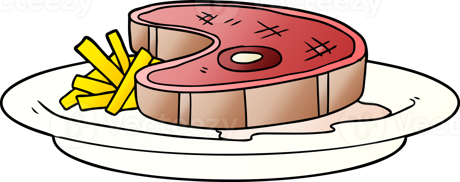 cartoon steak dinner drawing png