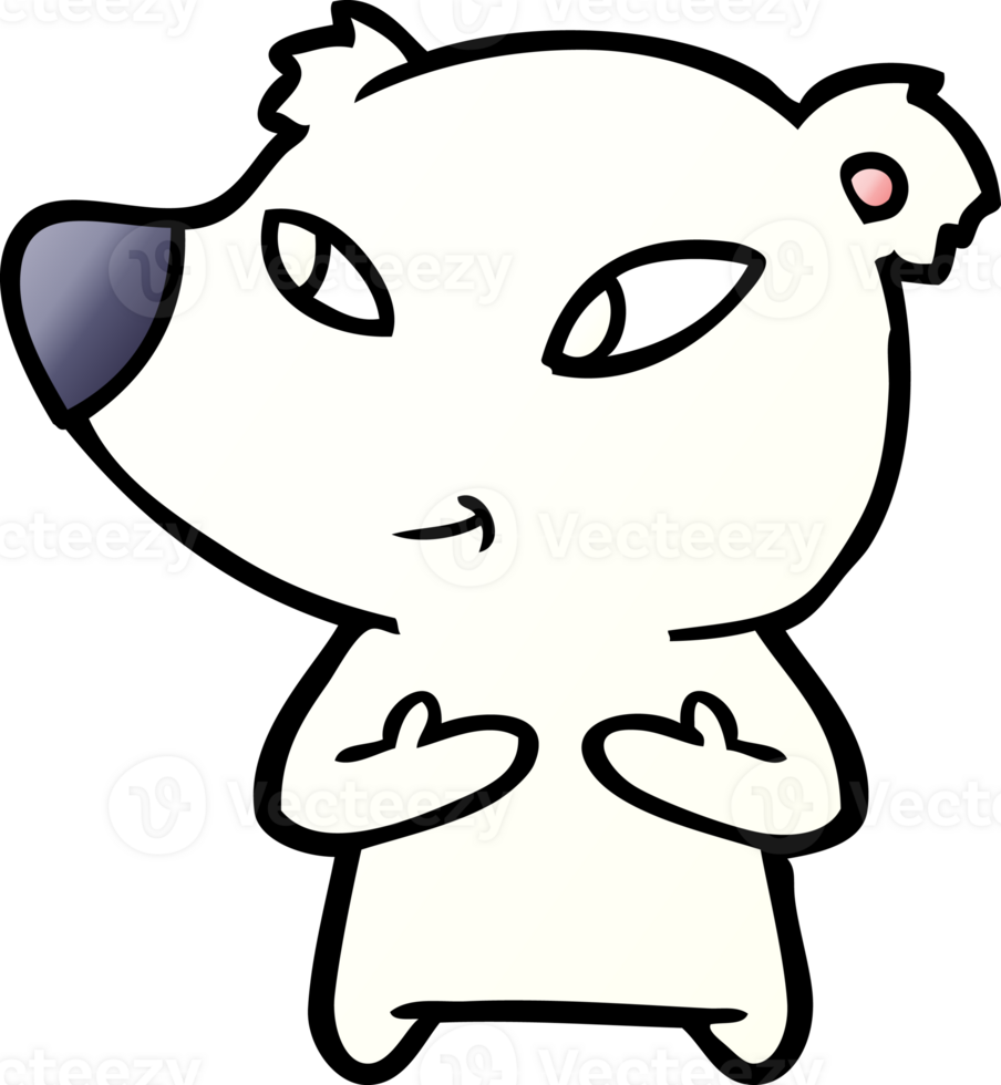 polar bear cartoon drawing png