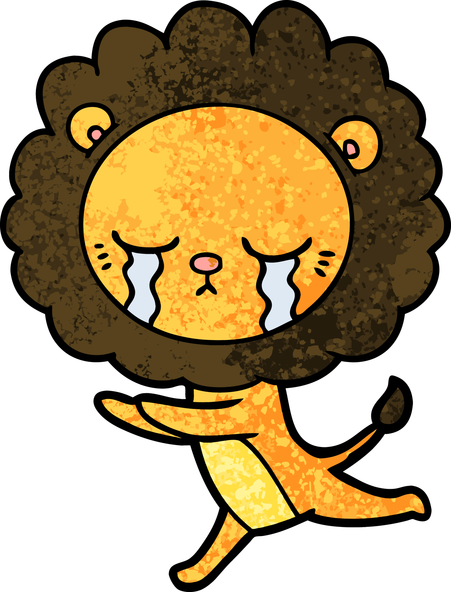 crying cartoon lion drawing 46826503 PNG