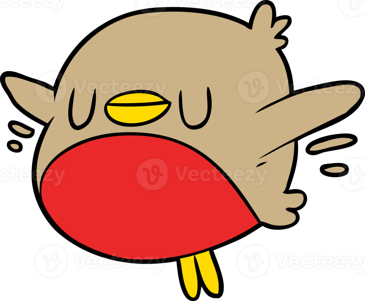 cute cartoon christmas robin drawing png