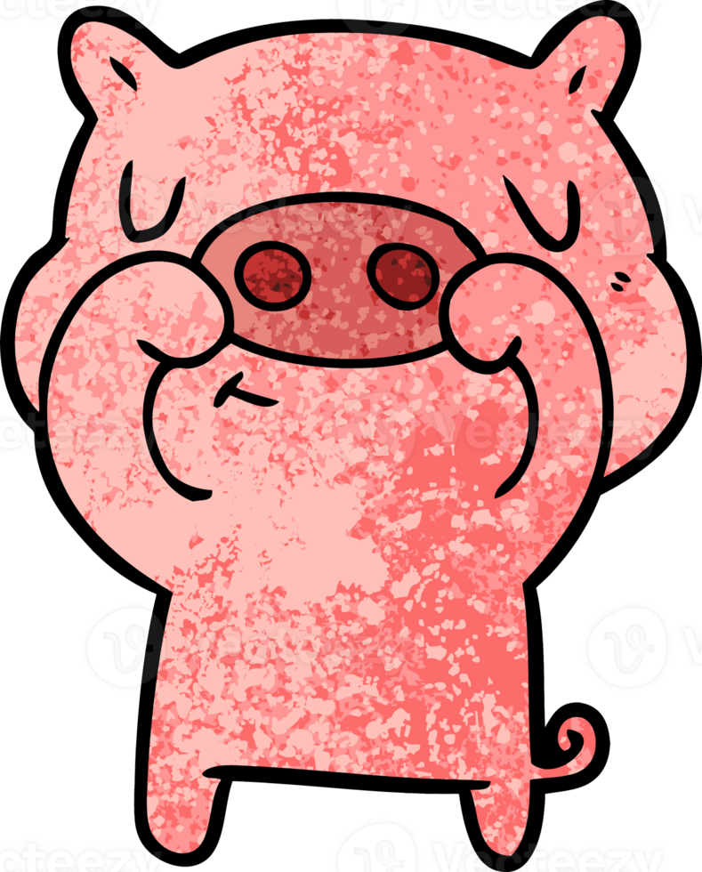 cartoon content pig drawing png