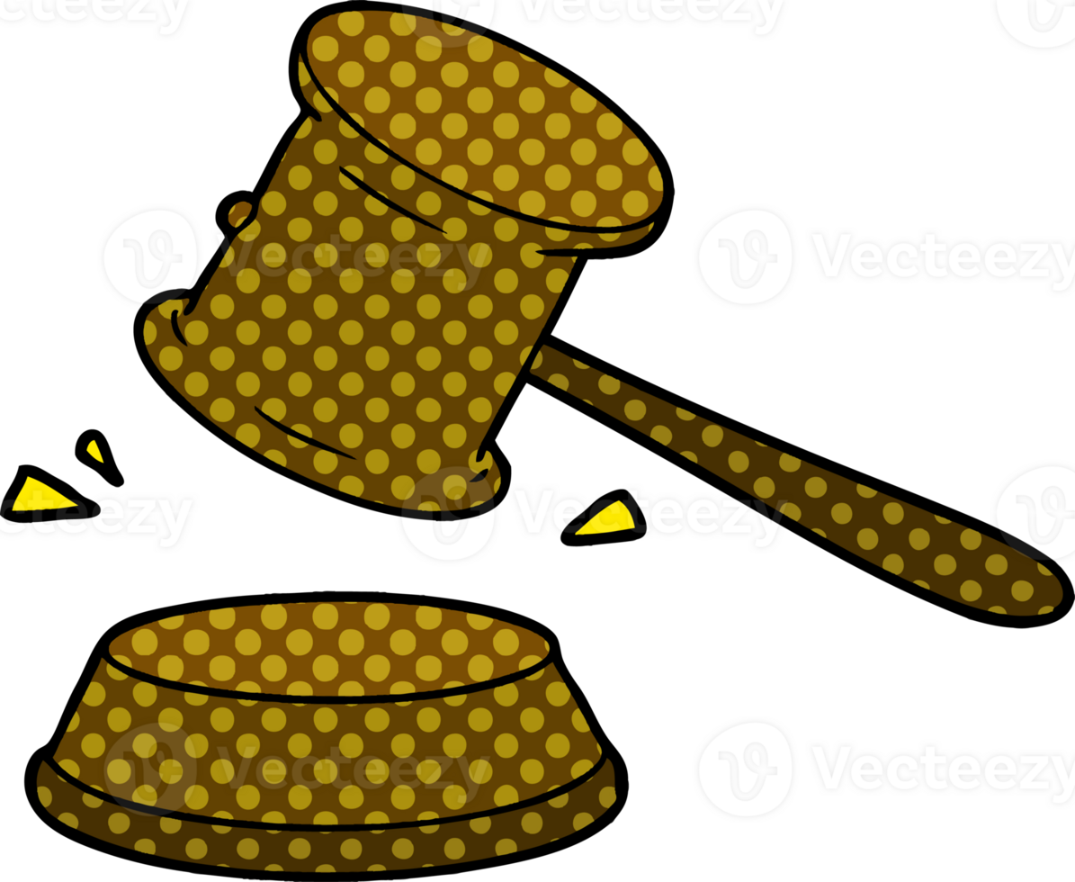 cartoon gavel drawing png