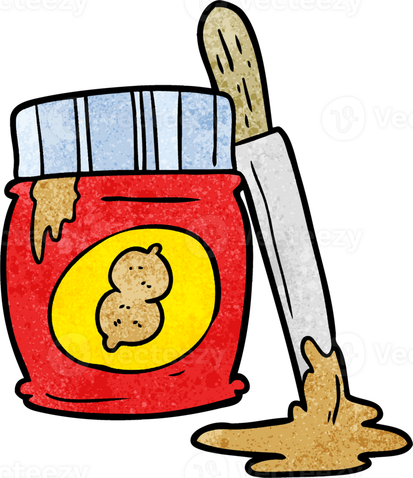 cartoon jar of peanut butter drawing png