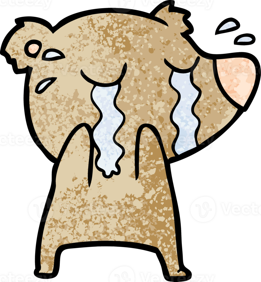 crying bear cartoon chraracter drawing png