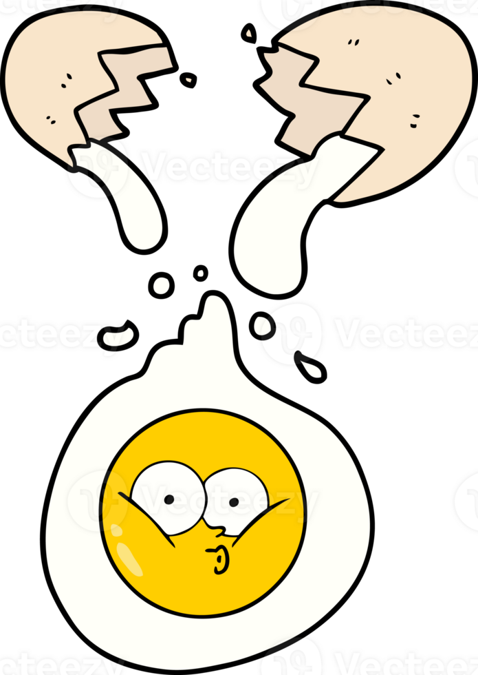 cartoon cracked egg drawing png