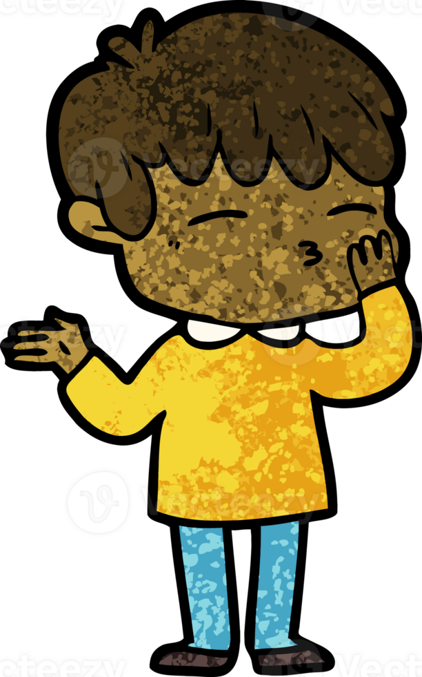 cartoon curious boy drawing png