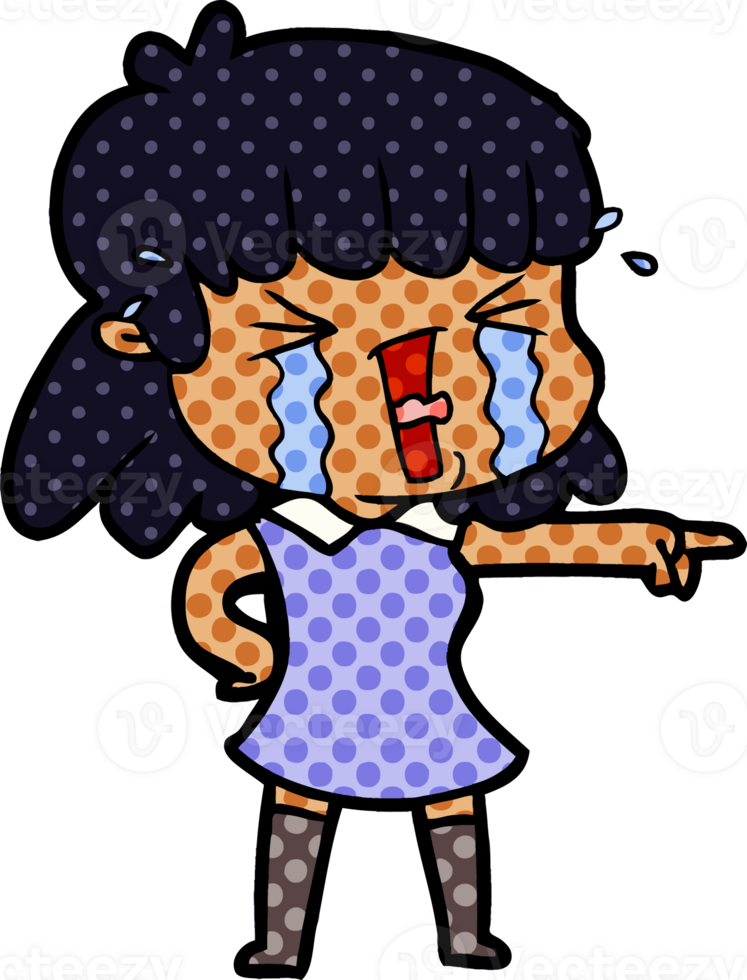 cartoon woman crying drawing png