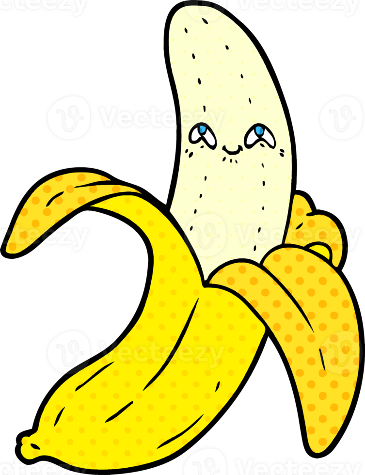 cartoon crazy happy banana drawing png