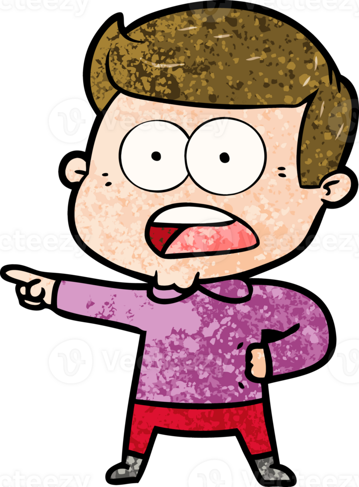cartoon shocked man drawing png