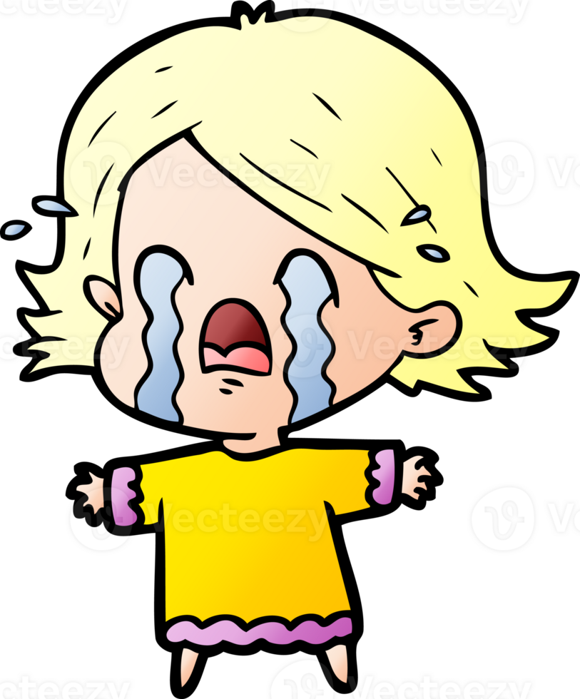cartoon woman crying drawing png
